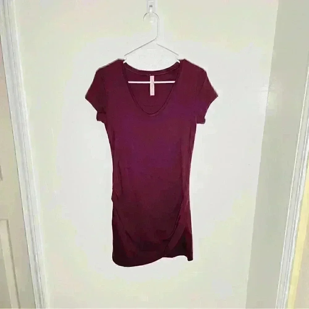 Athleta Central Dress in Burgundy Red